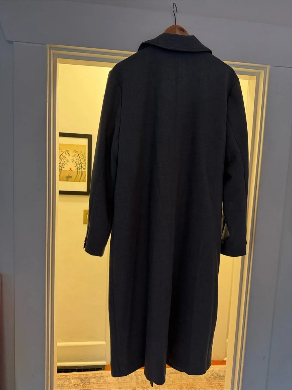 Nordstrom Silver-Gray Elegant Trench Coat - Picture 4 of 6